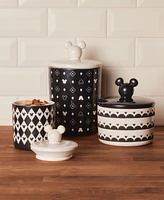 Disney Monochrome 3-Piece Ceramic Jar Set, Black