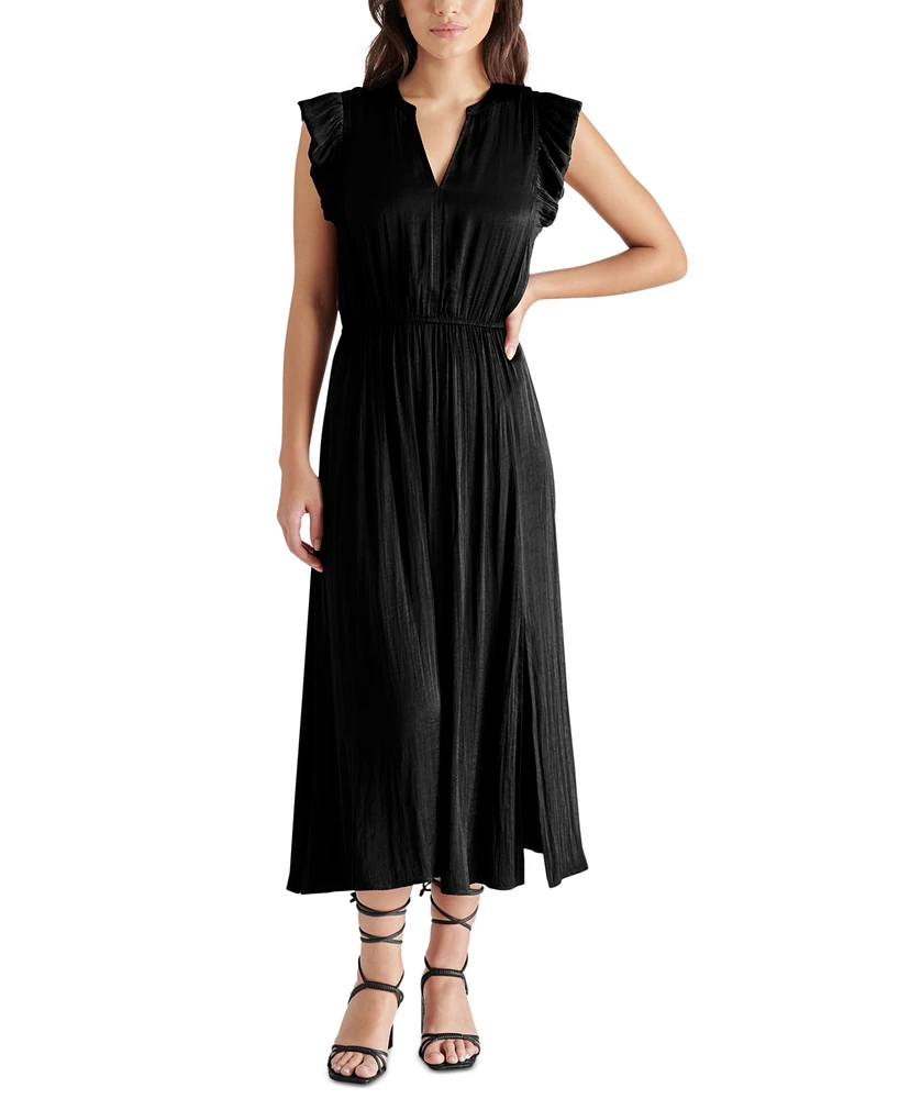 Steve Madden Women's Allegra Split-Neck Cap-Sleeve Dress