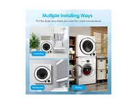 Slickblue Compact Electric Tumble Laundry Dryer with Stainless Steel Tub-White