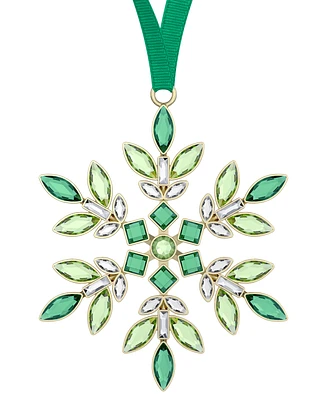 Swarovski Green Crystal Hanging Snowflake Ornament