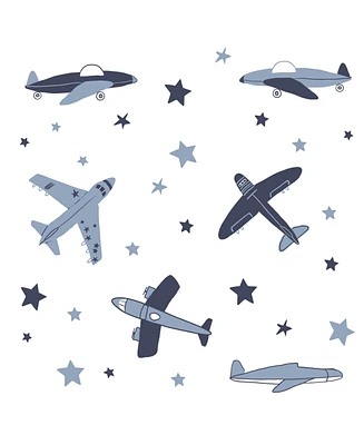 Bedtime Originals Little Aviator Airplane & Stars Wall Decals/Stickers