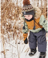 Deux par Boy Peruvian Knit Hat Grey And Brown Jacquard - Toddler|Child