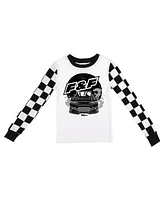 Fast & The Furious Little Boys The Youth Long Sleeve Pajama Set With Checkerboard Design