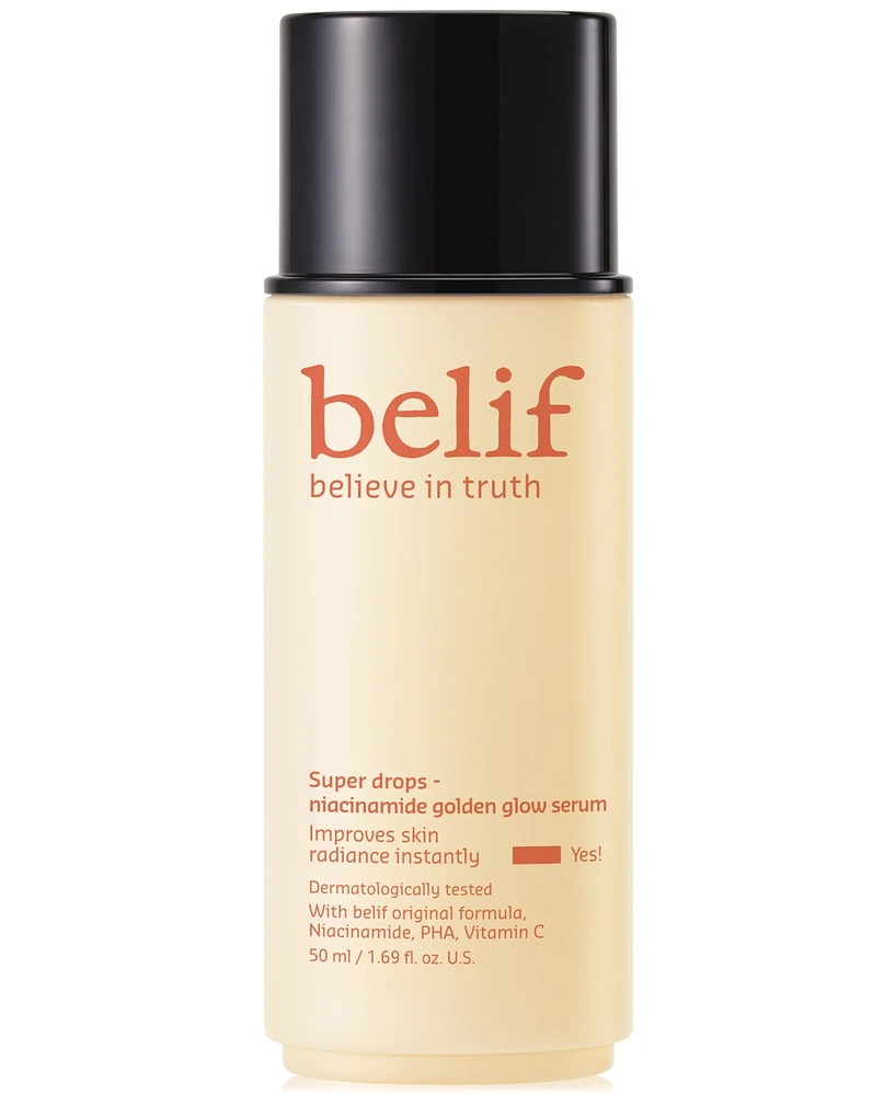 Belif Super Drops Niacinamide Golden Glow Serum with Vitamin C, 1.69 oz.