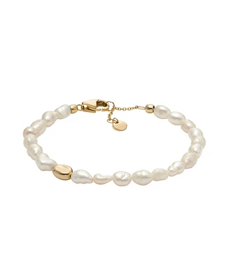 Skagen Women's Agnethe Pearl White Freshwater Pearl Beaded Bracelet, SKJ1825710