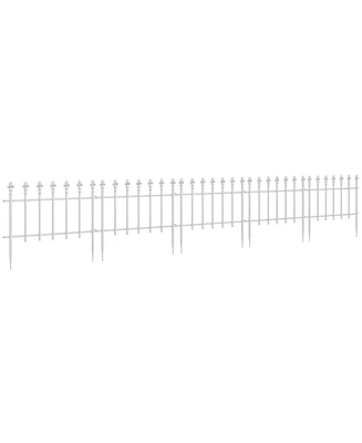 Outsunny 9.2' Garden Fence Border Edging, Pack of 5,