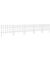 Outsunny 9.2' Garden Fence Border Edging, Pack of 5,