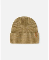 Deux par Kids Unisex Mid-Season Knit Hat Taupe - Toddler|Child