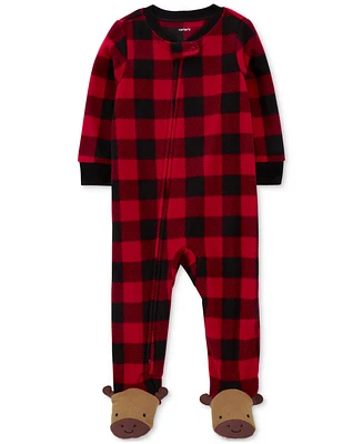 Carter's Baby One-Piece Buffalo-Check Fleece Footed Pajamas