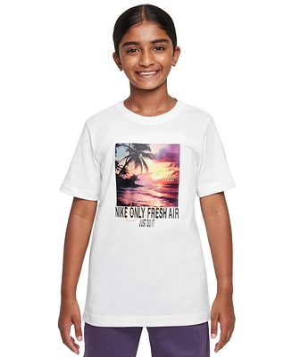 Nike Big Kids Sportswear Printed Crewneck T-Shirt