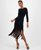 Anne Klein Women's Fringe A-Line Dress