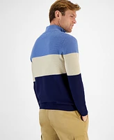 Club Room Men's Tri-Block Full-Zip Sweater, Created for Macy's