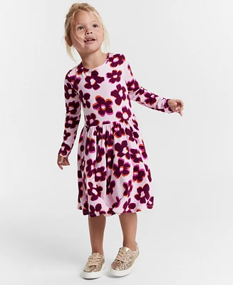 Epic Threads Girls Blurred Floral-Print Skater Dress, Created for Macy's