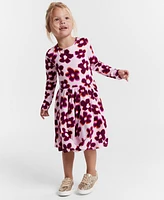 Epic Threads Girls Blurred Floral-Print Skater Dress, Created for Macy's