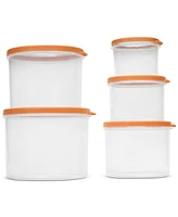 Sedona Kitchen 5-Piece Round Plastic Food Storage Container Set