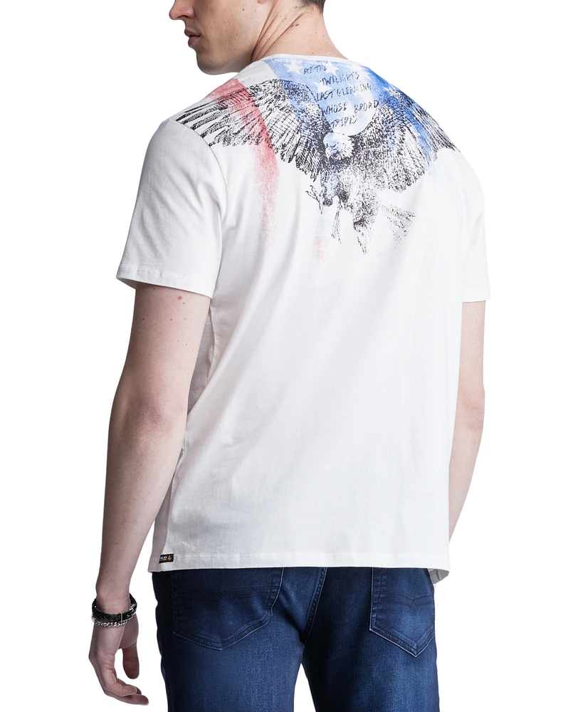 Buffalo David Bitton Men's Tyon Short Sleeve Crewneck Graphic T-Shirt