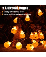 Yescom Halloween 20x Led Pumpkin String Lights Lantern Lamp Home Party Christmas Decors