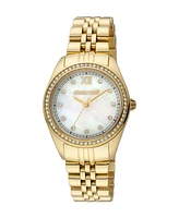 Roberto Cavalli Women's Quartz Gold-tone Stainless Steel Watch 31mm