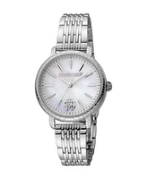 Roberto Cavalli Women's Quartz Silver-tone Stainless Steel Watch 32mm