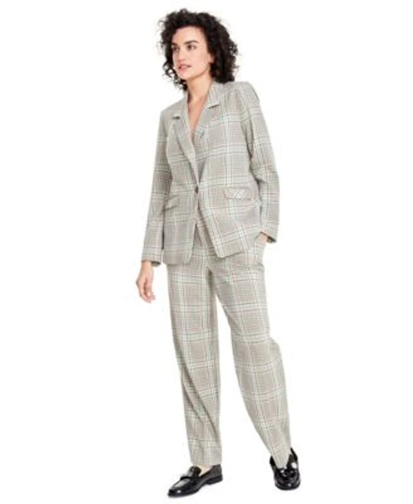 On 34th Womens Boyfriend Blazer High Neck Tank Top Wide Leg Trousers Created For Macys