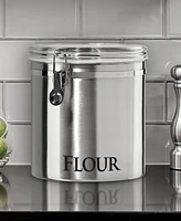 Oggi 150 fl oz Jumbo Stainless Steel "Flour" Clamp Canister