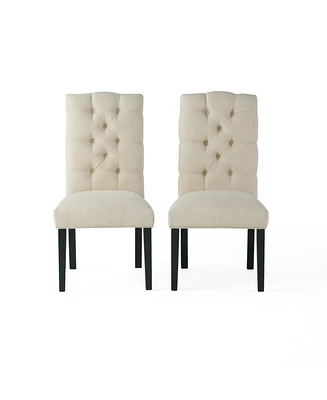 Simplie Fun Classic Tufted Parsons Dining Chair Set of 2 with Modern Style