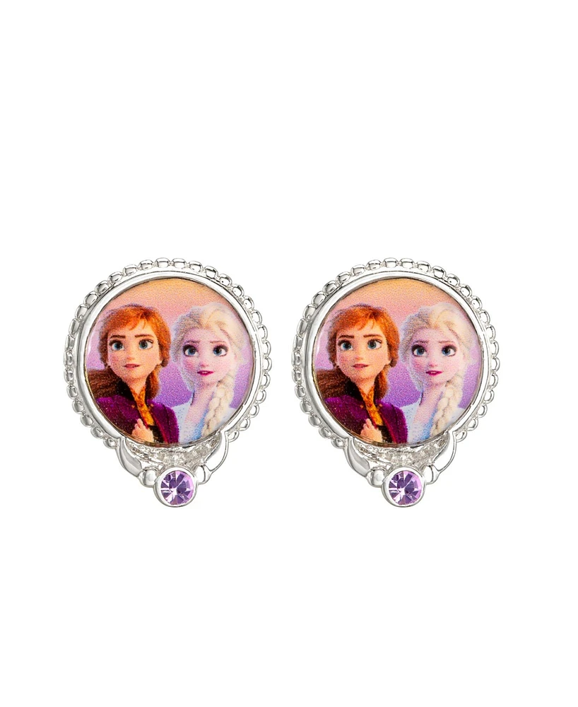 Disney Frozen Ii Anna and Elsa Sisters Stud Earrings