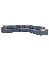 Nycolle -Pc. Fabric L-Shape Sectional Sofa