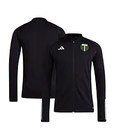 Adidas Men's Black Portland Timbers 2023 On-Field Aeroready Full-Zip Training Top