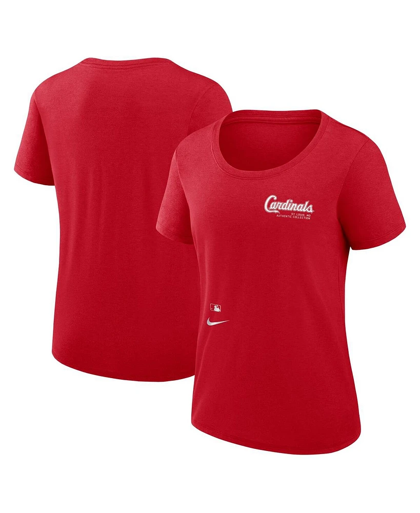 Nike Women's Red St. Louis Cardinals Authentic Collection Performance Scoop Neck T-Shirt