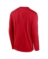 Nike Men's Red Boston Sox Authentic Collection Practice Performance Long Sleeve T-Shirt