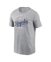 Nike Men's Heather Gray Kansas City Royals Home Team Athletic Arch T-Shirt