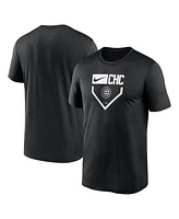 Nike Men's Black Chicago Cubs Home Plate Icon Legend Performance T-Shirt