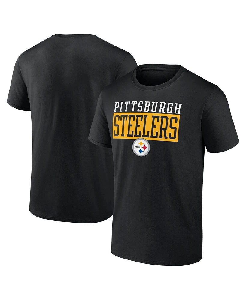 Fanatics Men's Black Pittsburgh Steelers Head to Beat T-Shirt