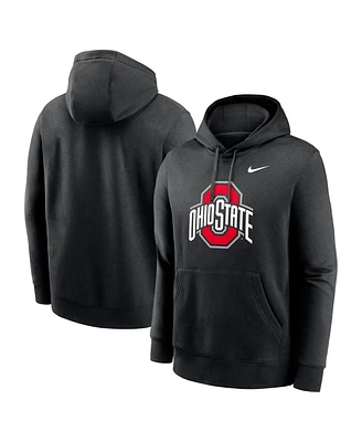 Nike Men's Black Ohio State Buckeyes Primetime Evergreen Club Fleece Pullover Hoodie