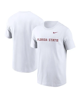 Nike Men's White Florida State Seminoles Primetime Evergreen Wordmark T-Shirt