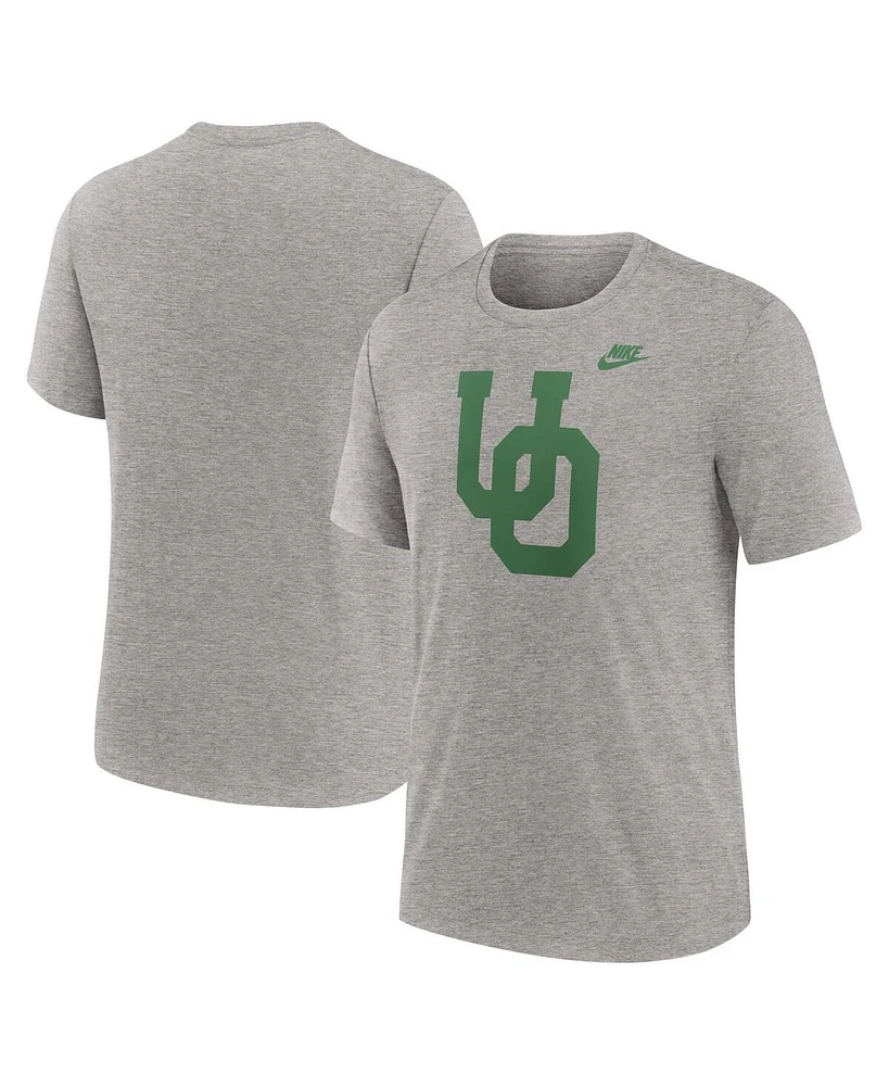 Nike Men's Heather Oregon Ducks Blitz Evergreen Legacy Primary Tri-Blend T-Shirt