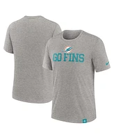 Nike Men's Heather Gray Miami Dolphins Blitz Tri-Blend T-Shirt