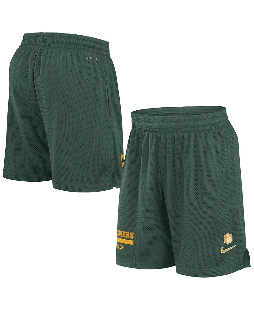 Nike Men's Green Bay Packers 2024 Sideline Performance Mesh Shorts