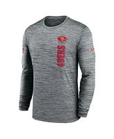 Nike Men's Gray San Francisco 49ers 2024 Sideline Velocity Performance Long Sleeve T-Shirt