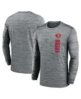 Nike Men's Gray San Francisco 49ers 2024 Sideline Velocity Performance Long Sleeve T-Shirt