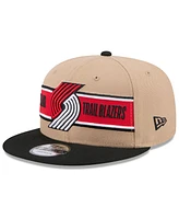 New Era Men's Tan/Black Portland Trail Blazers 2024 Nba Draft 9FIFTY Snapback Hat