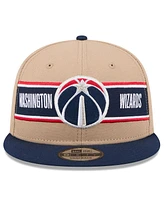 New Era Men's Tan/Navy Washington Wizards 2024 Nba Draft 9FIFTY Snapback Hat