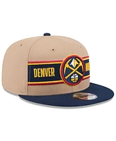 New Era Men's Tan/Navy Denver Nuggets 2024 Nba Draft 9FIFTY Snapback Hat