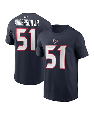 Nike Men's Will Anderson Jr. Navy Houston Texans Player Name Number T-Shirt