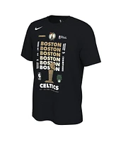 Nike Men's Black Boston Celtics 2024 Nba Finals Champions Celebration Expressive T-Shirt