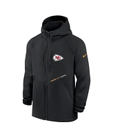 Nike Men's Black Kansas City Chiefs Spacer Raglan Performance Full-Zip Hoodie