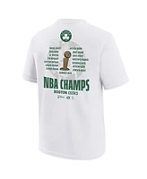 Nike Big Boys and Girls White Boston Celtics 2024 Nba Finals Champions Celebration Roster T-Shirt