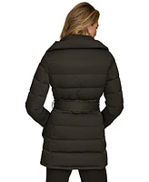 Donna Karan New York Women's Belted Asymmetric Puffer Coat