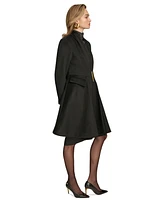 Donna Karan New York Women's Pleated Single-Breasted Coat